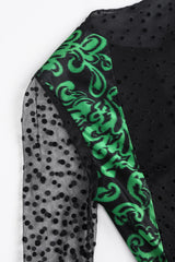 Recess Los Angeles Vintage No Label Geoffrey Beene Sheer Panel Satin Gown