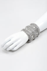 Recess Los Angeles Vintage Wavy Crystal Rhinestone Cuff Bracelet