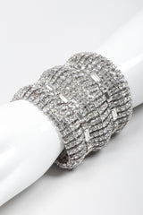 Recess Los Angeles Vintage Wavy Crystal Rhinestone Cuff Bracelet