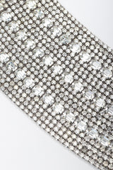 Recess Los Angeles Vintage Wide Crystal Rhinestone Contour Gauntlet Cuff Bracelet