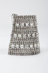 Recess Los Angeles Vintage Wide Crystal Rhinestone Contour Gauntlet Cuff Bracelet