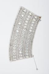 Recess Los Angeles Vintage Wide Crystal Rhinestone Contour Gauntlet Cuff Bracelet
