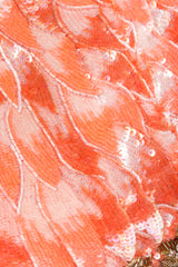 Recess Los Angeles Vintage Mary McFadden Beaded Sequined Phoenix Feather Halter Gown