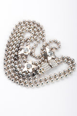 Recess Los Angeles Vintage Double Strand Ball Chain Star Silver necklace Rhinestone Box Clasp