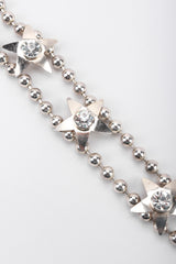 Recess Los Angeles Vintage Double Strand Ball Chain Star Silver necklace Rhinestone Box Clasp