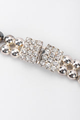 Recess Los Angeles Vintage Double Strand Ball Chain Star Silver necklace Rhinestone Box Clasp