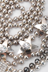 Recess Los Angeles Vintage Double Strand Ball Chain Star Silver necklace Rhinestone Box Clasp