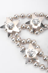 Recess Los Angeles Vintage Double Strand Ball Chain Star Silver necklace Rhinestone Box Clasp