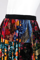 Recess Los Angeles Vintage Long Velvet Boho Patchwork Skirt