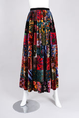 Recess Los Angeles Vintage Long Velvet Boho Patchwork Skirt