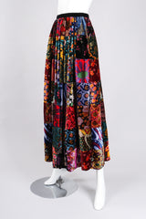Recess Los Angeles Vintage Long Velvet Boho Patchwork Skirt