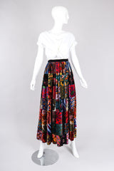 Recess Los Angeles Vintage Long Velvet Boho Patchwork Skirt