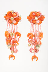 Recess Designer Consignment Vintage Crescent Moon Bead Fringe Earrings Sailor Moon Los Angeles Resale