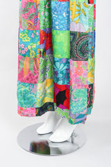 Recess Los Angeles Vintage Silk Patchwork Belted Dress