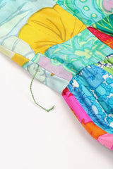 Recess Los Angeles Vintage Silk Patchwork Belted Dress