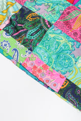 Recess Los Angeles Vintage Silk Patchwork Belted Dress