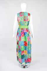Recess Los Angeles Vintage Silk Patchwork Belted Dress