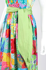 Recess Los Angeles Vintage Silk Patchwork Belted Dress