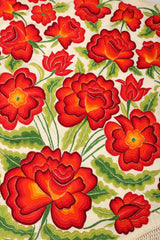 Recess Los Angeles Vintage Embroidered Roses Triangle Silk Piano Shawl