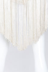 Recess Los Angeles Vintage Embroidered Roses Triangle Silk Piano Shawl