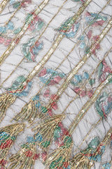 Recess Los Angeles Ramana Vintage Indian Sheer Lamé Embellished Sequined Duster Jacket Robe Kimono