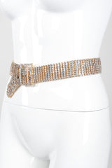 Recess Los Angeles Vintage Crystal Rhinestone Straight Frame Buckle Belt