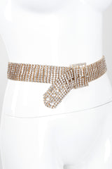 Recess Los Angeles Vintage Crystal Rhinestone Straight Frame Buckle Belt
