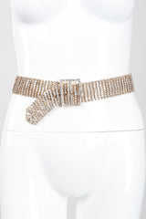 Recess Los Angeles Vintage Crystal Rhinestone Straight Frame Buckle Belt