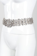 Recess Los Angeles Vintage Crystal Rhinestone Metal Lace Belt