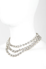 Recess Los Angeles Vintage Triple Strand Rhinestone Crystal Collar Necklace