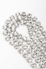 Recess Los Angeles Vintage Triple Strand Rhinestone Crystal Collar Necklace