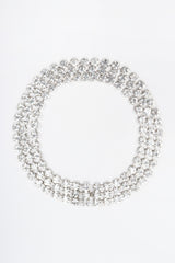 Recess Los Angeles Vintage Triple Strand Rhinestone Crystal Collar Necklace
