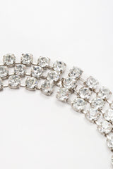 Recess Los Angeles Vintage Triple Strand Rhinestone Crystal Collar Necklace