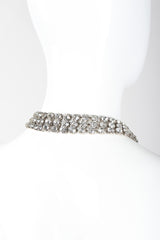 Recess Los Angeles Vintage Triple Strand Rhinestone Crystal Collar Necklace