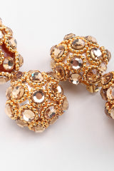 Recess Los Angeles Vintage Unsigned Crystal Golden Egg Drop Earrings