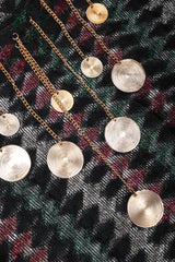 Recess Los Angeles Vintage Metallic Lamé Medallion Caftan Poncho Tunic