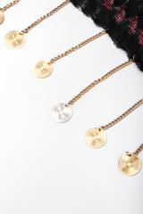 Recess Los Angeles Vintage Metallic Lamé Medallion Caftan Poncho Tunic