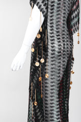 Recess Los Angeles Vintage Metallic Lamé Medallion Gucci Caftan Poncho Tunic