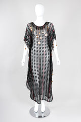 Recess Los Angeles Vintage Metallic Lamé Medallion Gucci Caftan Poncho Tunic