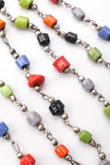 Recess Los Angeles Vintage Artisan XL Extreme Beaded Clay Fringe Shoulder Duster Drop Earring