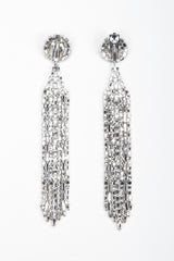 Recess Los Angeles Vintage Crystal Metal Ribbon Shoulder Duster Drop Earrings