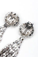 Recess Los Angeles Vintage Crystal Metal Ribbon Shoulder Duster Drop Earrings