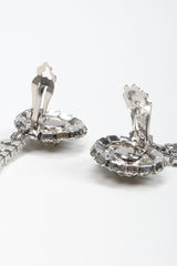 Recess Los Angeles Vintage Crystal Metal Ribbon Shoulder Duster Drop Earrings