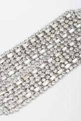 Recess Los Angeles Vintage Crystal Metal Ribbon Shoulder Duster Drop Earrings