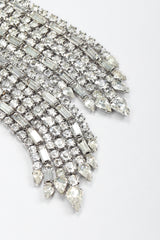 Recess Los Angeles Vintage Crystal Metal Ribbon Shoulder Duster Drop Earrings