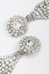 Recess Los Angeles Vintage Crystal Metal Ribbon Shoulder Duster Drop Earrings