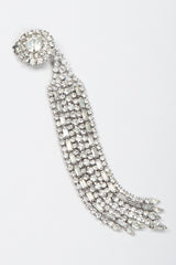 Recess Los Angeles Vintage Crystal Metal Ribbon Shoulder Duster Drop Earrings