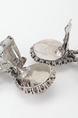 Recess Los Angeles Designer Consignment Resale Vintage Silver Crystal Teardrop Chandelier Earrings