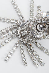 Vintage Rhinestone Crystal Fringe Chandelier Earring Fringe