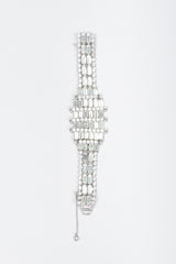 Recess Los Angeles Vintage Art Deco Crystal Baguette Watch Bracelet